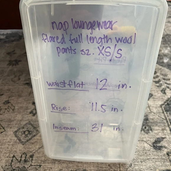 NWT nap loungewear flared full length wool pants size XS/S - Picture 8 of 8